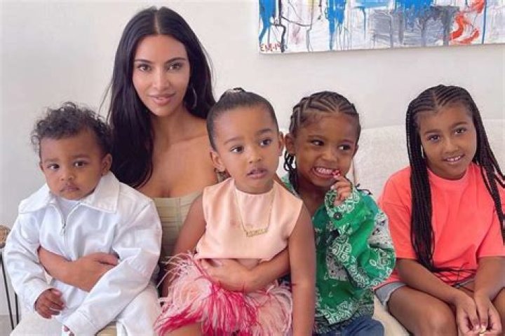 Kanye West & Kim Kardashian Round-Up Their Kids For A Christmas Family Photo