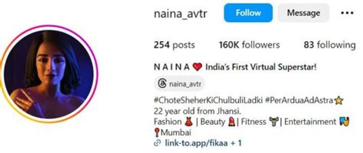 Virtual Superstar Naina Biography, Wiki, Age, Real Face, Family, Net Worth, Boyfriend